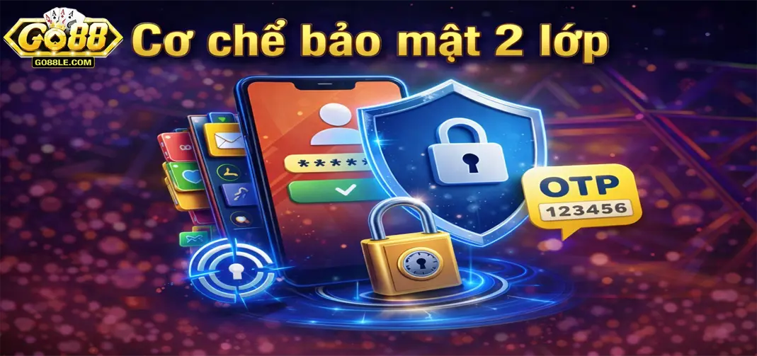 Cơ chế bảo mật 2 lớp – An toàn dữ liệu tối đa tại GO 88